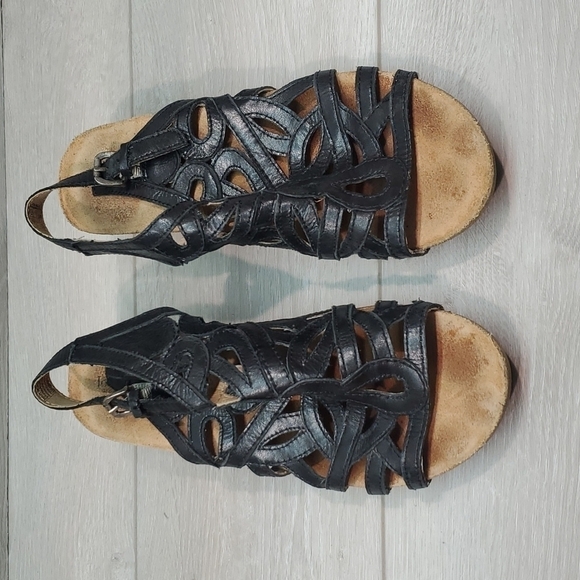 Josef Seibel Women Ruth 03 Comfort Leather Strap Sandals Heels shoes sz 9 - Picture 4 of 13